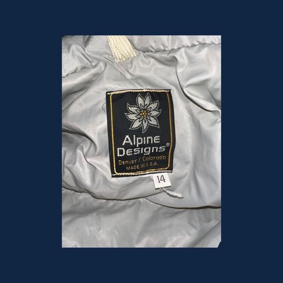 Women’s Vintage Alpine Design 1980s Goose Down Ski Waist Jacket Size 14 - Picture 4 of 8